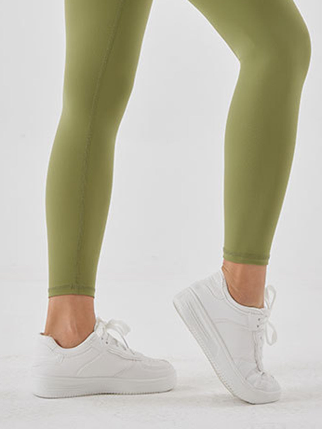 Wide Waistband Sports Leggings - cas7m