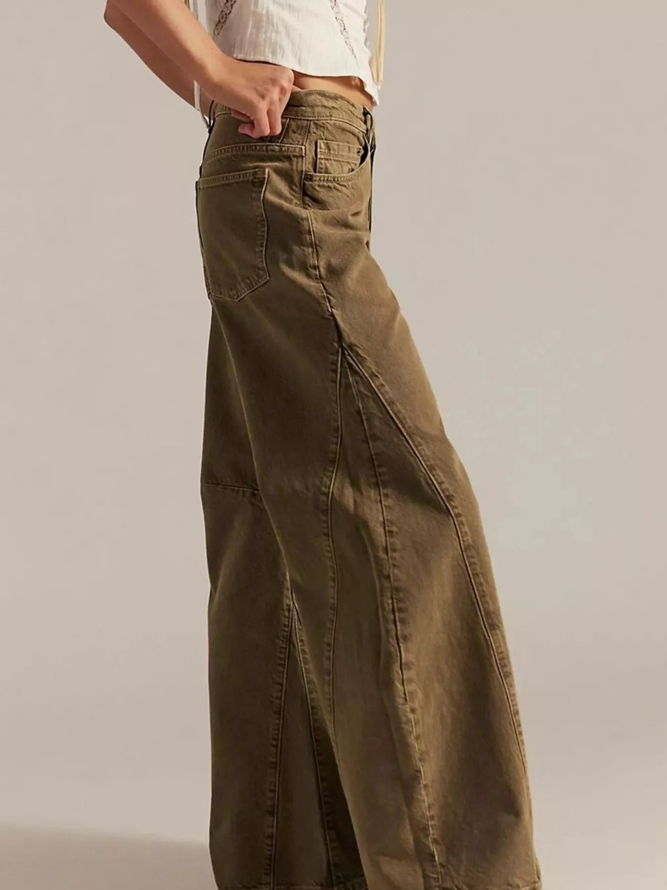 Washed Wide Leg Jeans - cas7m