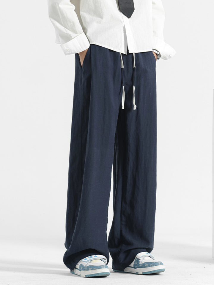 Men's Plus Size Loose Fit Drawstring Pants - cas7m