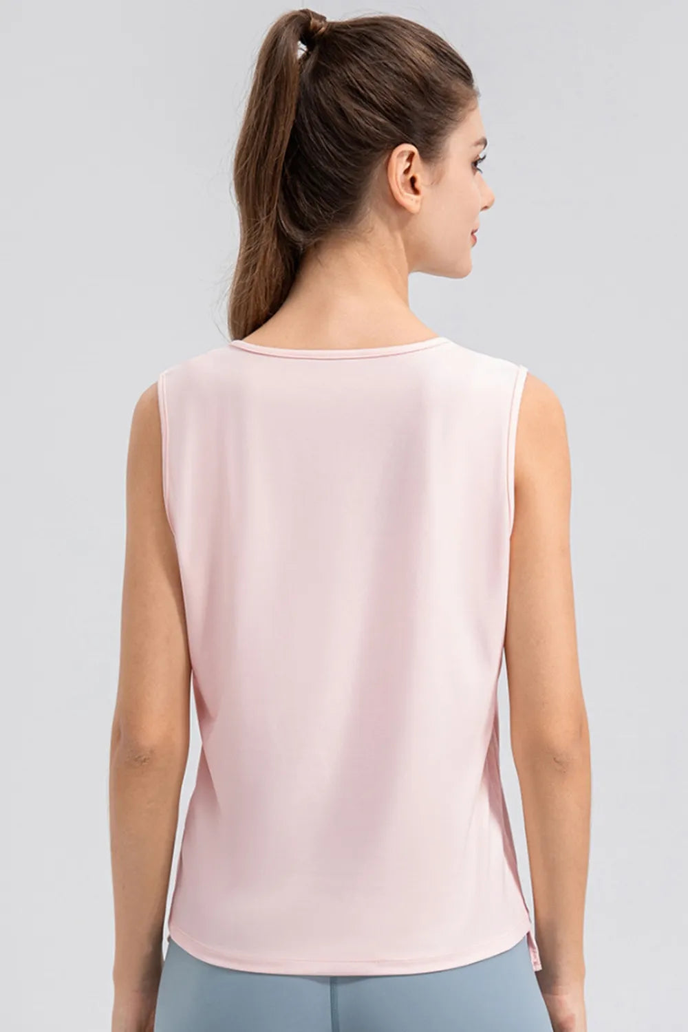 Notched Wide Strap Active Tank - cas7m