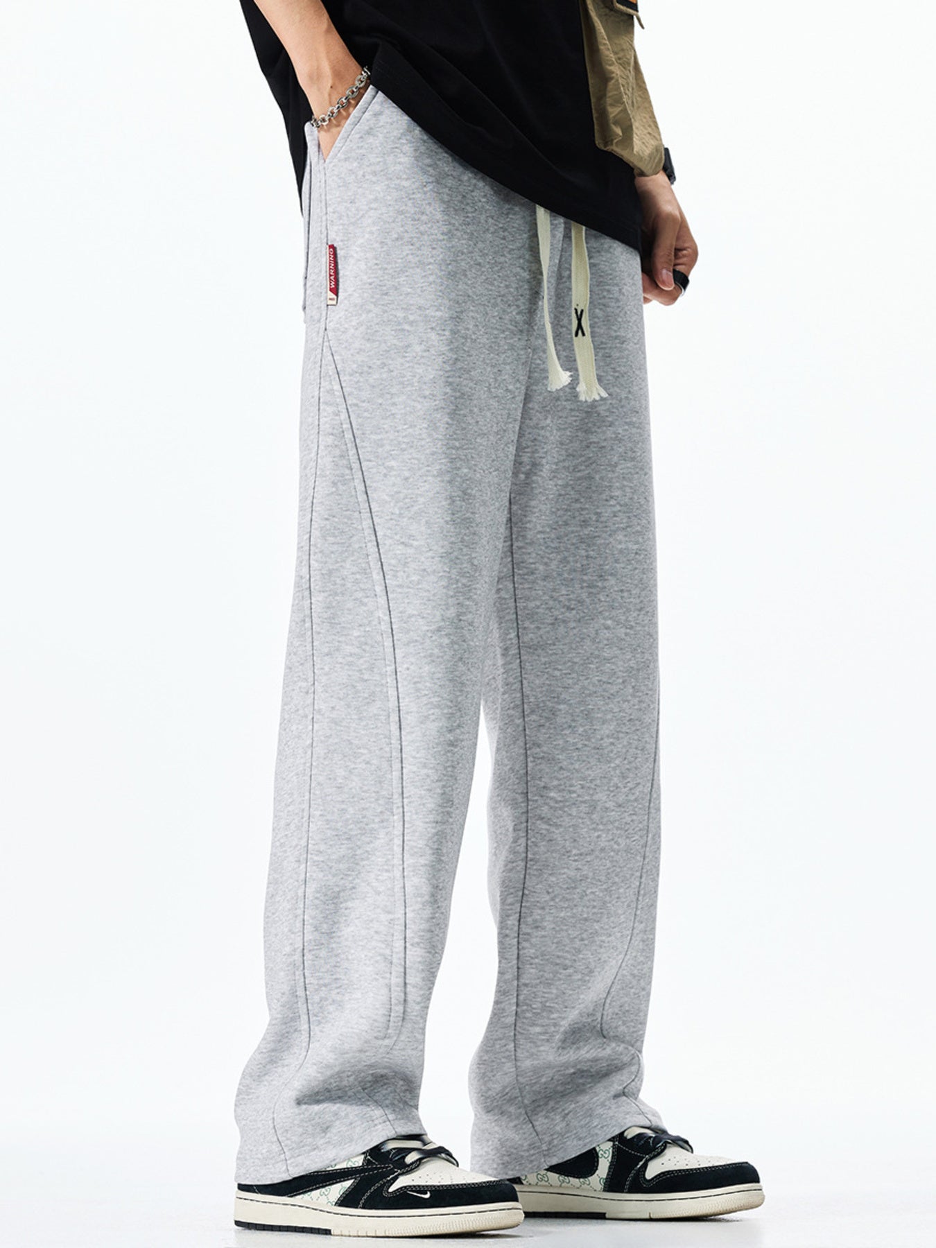 Men's Plus Size Casual Loose-Fit Drawstring Sweatpants - cas7m