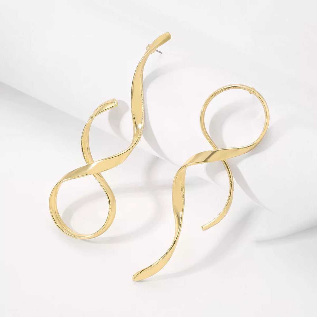 Alloy Spiral Drop Earrings - cas7m