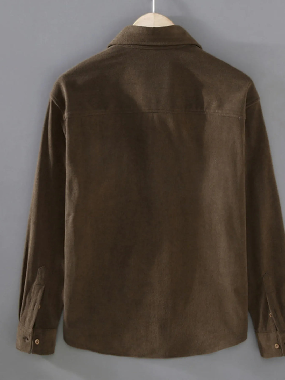 Men's Plus Size Button Up Long Sleeve Shirt - cas7m