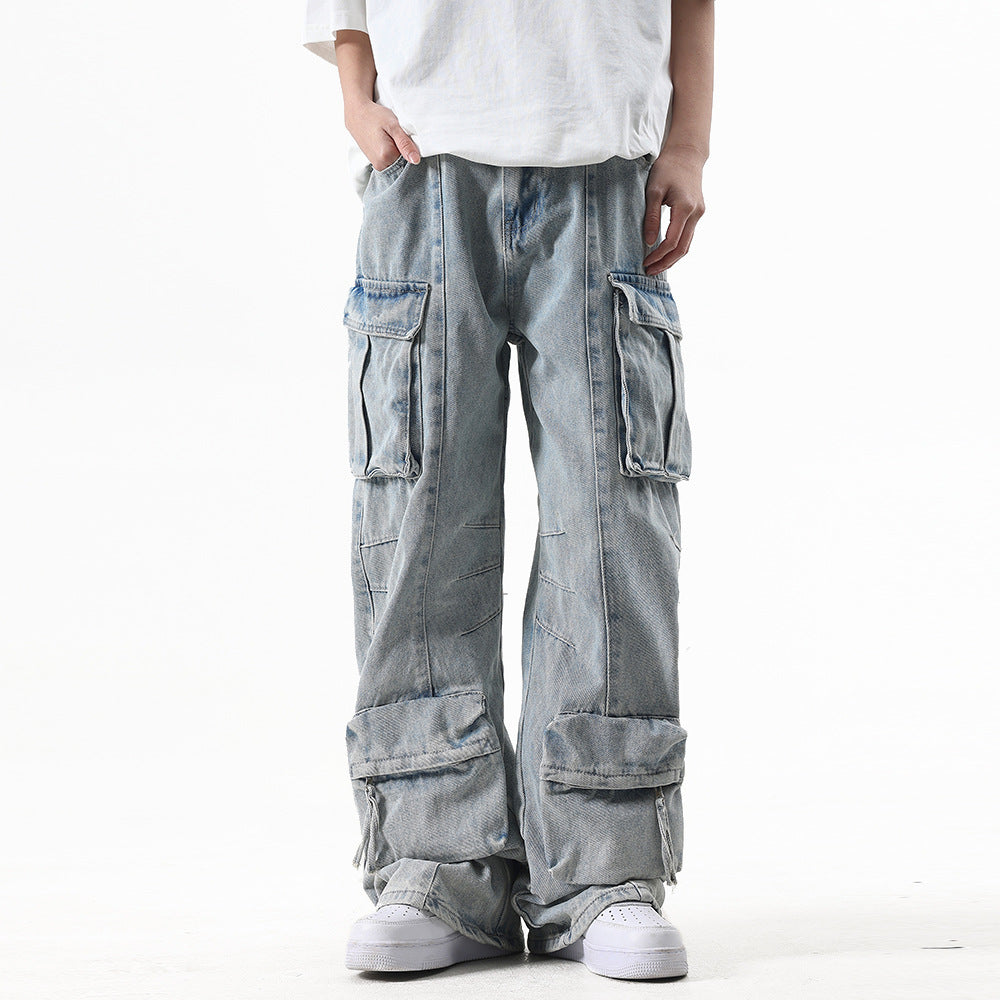 Multi-Pocket Workwear Jeans For Men And Women - cas7m