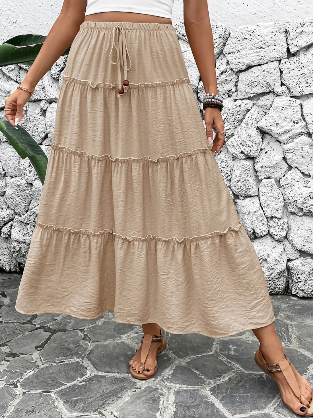 Frill Tiered Skirt - cas7m