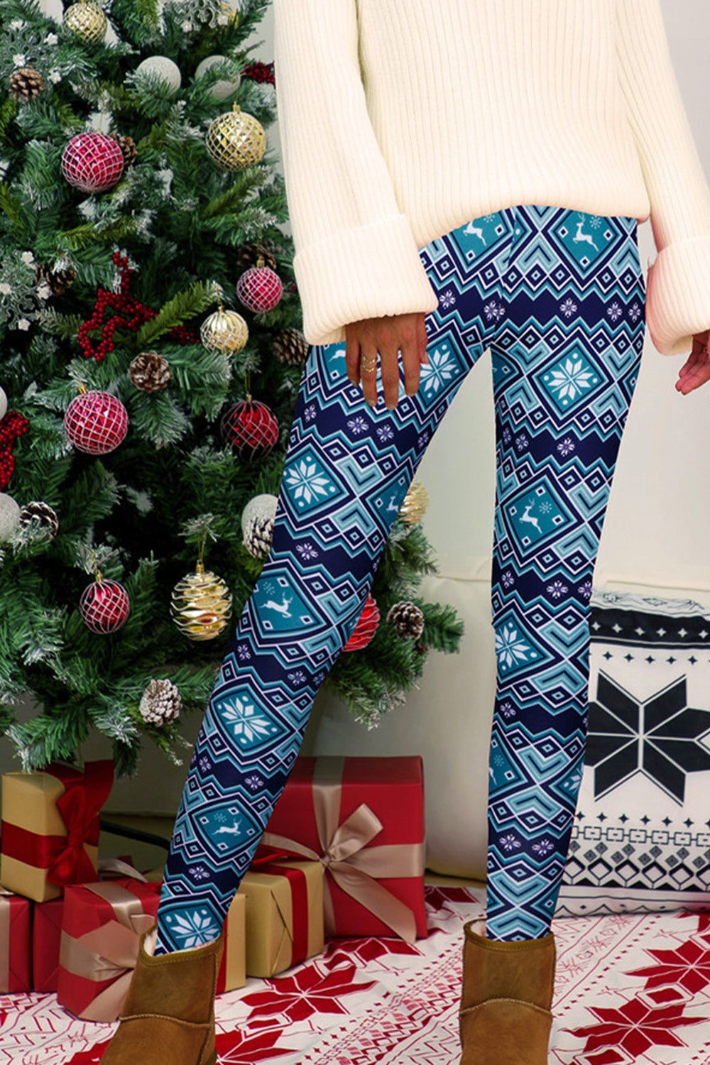 Full Size Geometric Leggings - cas7m