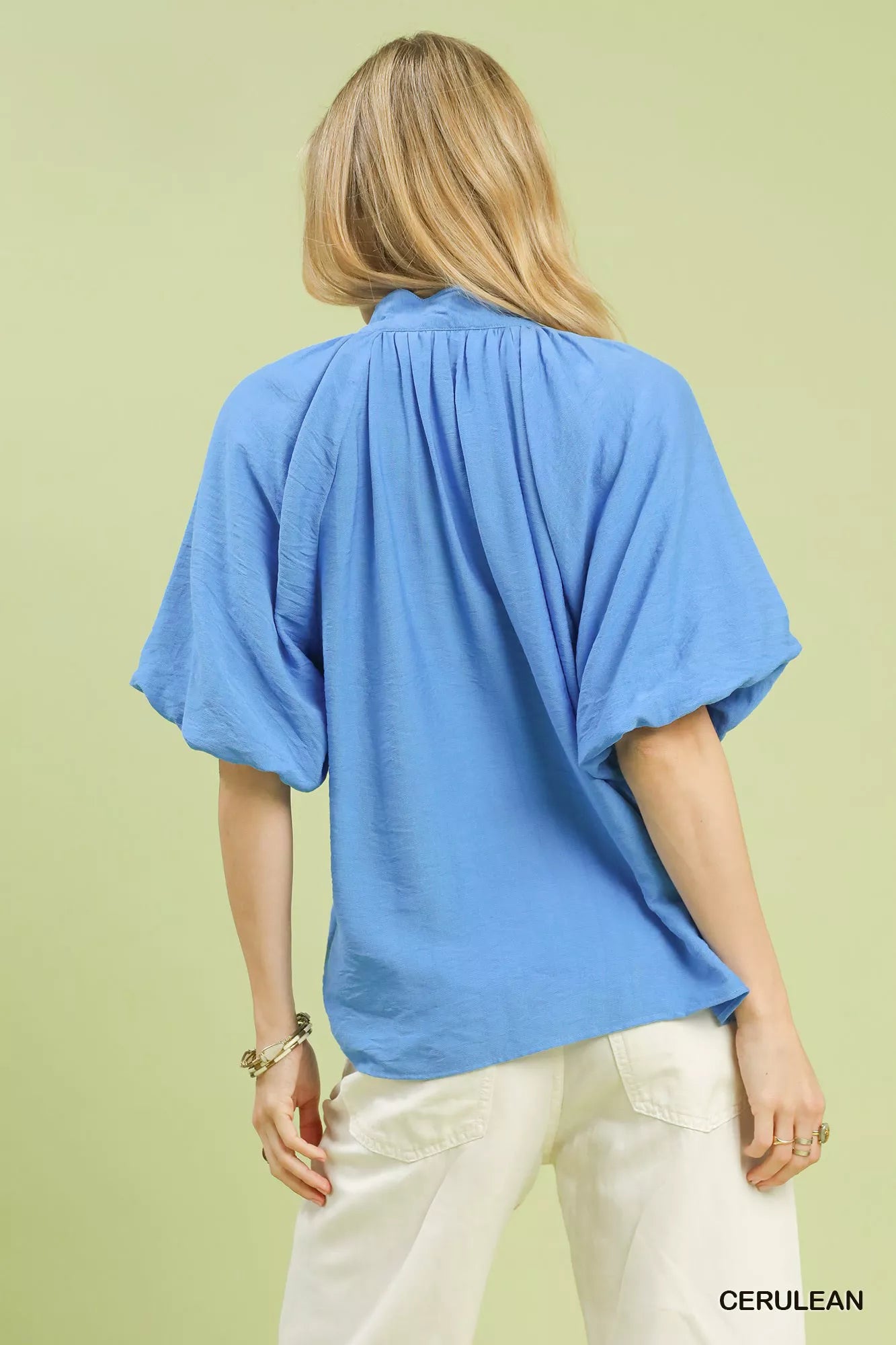 Umgee Embroidered Boho Puff Sleeve Blouse - cas7m