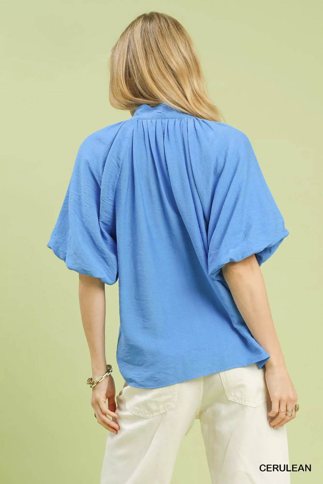 Umgee Embroidered Boho Puff Sleeve Blouse - cas7m