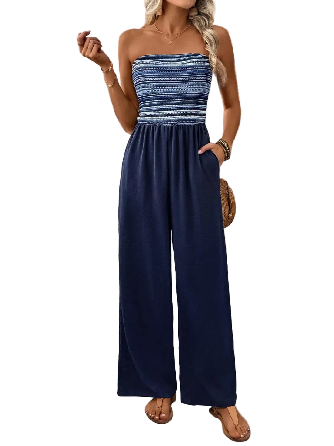 Tube Wide Leg Jumpsuit - cas7m