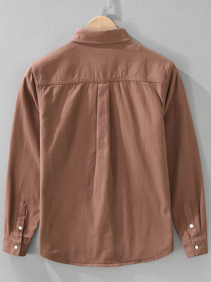 Men's Plus Size Button Detail Long Sleeve Shirt - cas7m