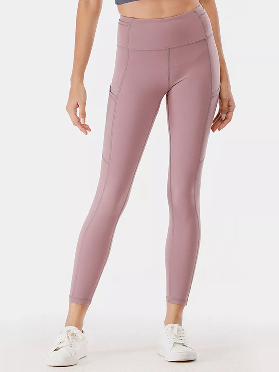 Full Size High-Waisted Active Leggings with Pockets Plus Size - cas7m
