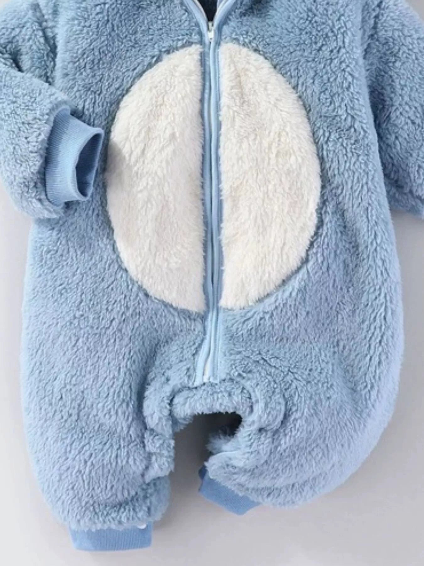 Children's Animal Plush Hooded One-Piece Jumpsuit - cas7m