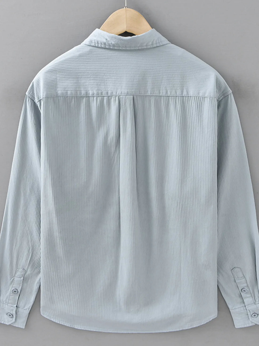Men's Plus Size Button Up Long Sleeve Shirt - cas7m