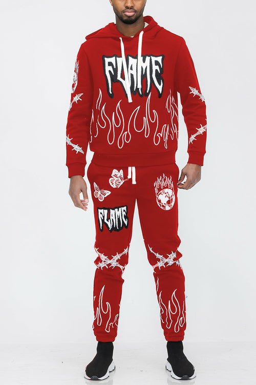 Chenille Flame Sweat Suit - Chenille Flame Sweat SuitREDChenille Flame Sweat SuitRED-SScas7mproduct_vendorcas7m