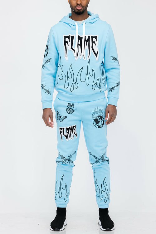 Chenille Flame Sweat Suit - Chenille Flame Sweat SuitBLUEChenille Flame Sweat SuitBLUE-MMcas7mproduct_vendorcas7m