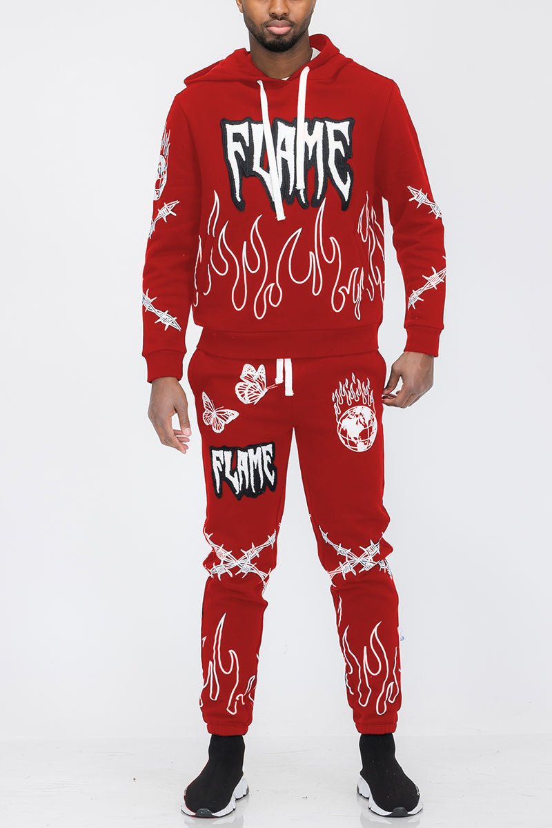 Chenille Flame Sweat Suit - Chenille Flame Sweat SuitREDChenille Flame Sweat SuitRED-SScas7mproduct_vendorcas7m