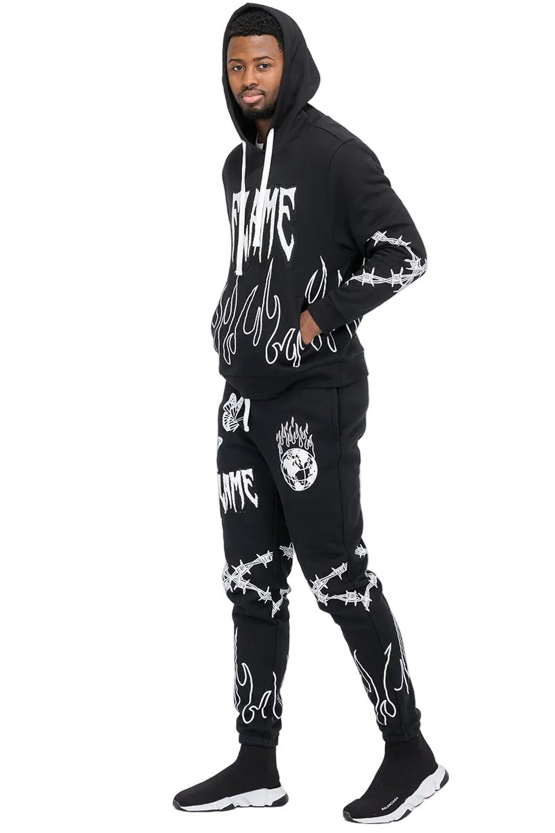 Chenille Flame Sweat Suit - Chenille Flame Sweat SuitREDChenille Flame Sweat SuitRED-SScas7mproduct_vendorcas7m