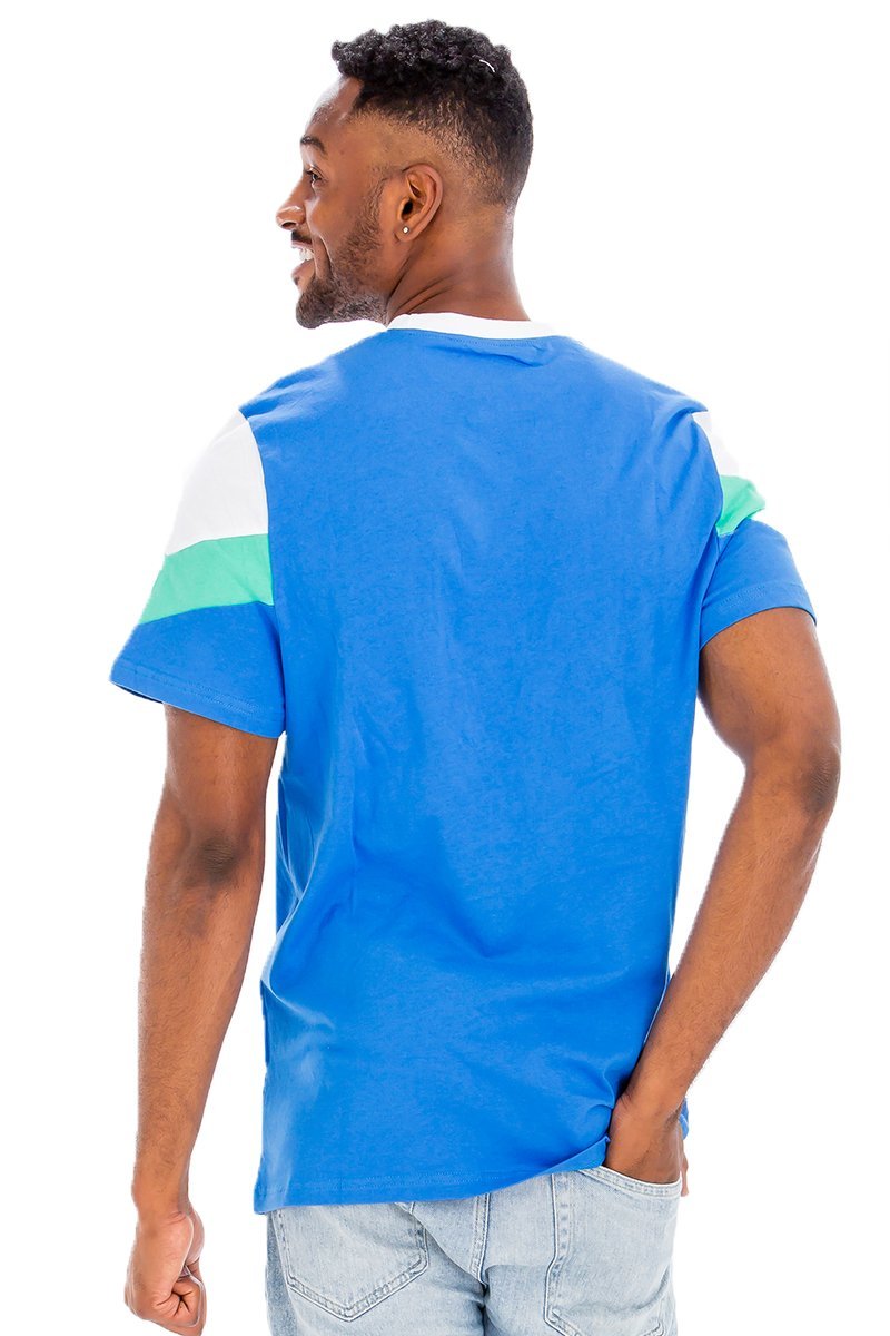 CHEVRON COLORBLOCK TSHIRT - CHEVRON COLORBLOCK TSHIRTCHEVRON COLORBLOCK TSHIRTWT3702-BLUEGREEN-SScas7mproduct_vendorcas7m