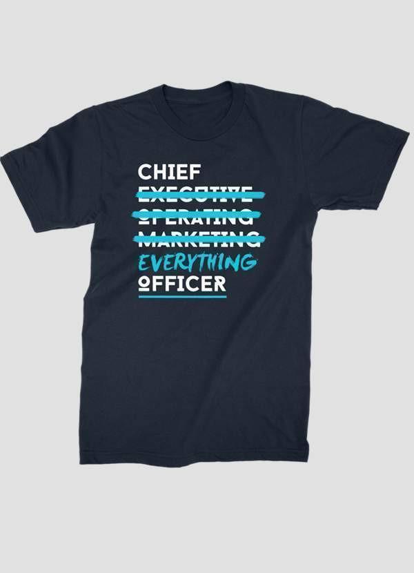 CHIEF EVERYTHING OFFICER Printed T-shirt - cas7m