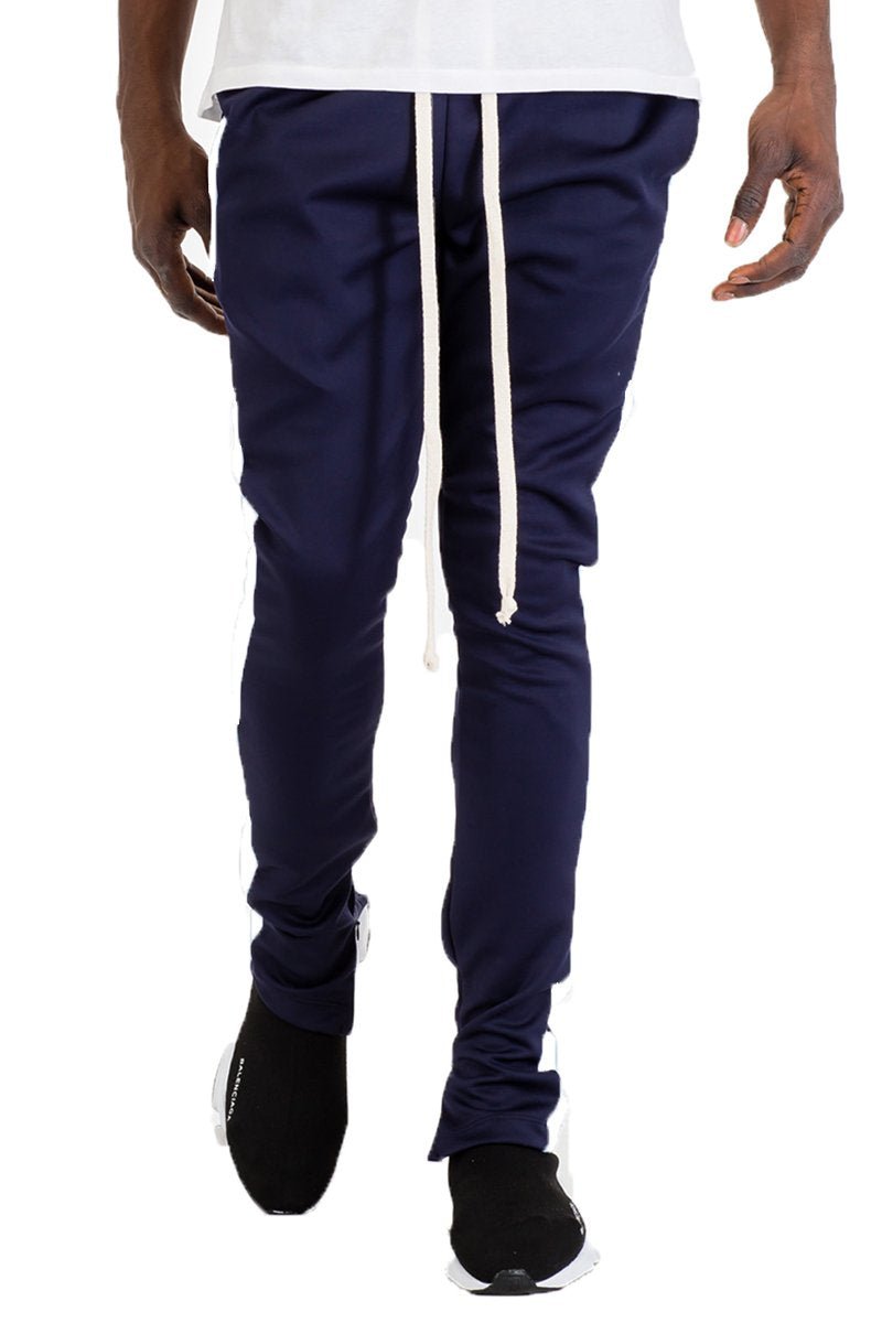 CLASSIC SLIM FIT TRACK PANTS- NAVY/ WHITE - CLASSIC SLIM FIT TRACK PANTS- NAVY/ WHITECLASSIC SLIM FIT TRACK PANTS- NAVY/ WHITEp122-nvWH-1S-30"cas7mproduct_vendorcas7m