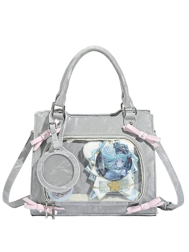 Clear Window Crossbody Bag with Bow Accents - Clear Window Crossbody Bag with Bow AccentsOne SizeClear Window Crossbody Bag with Bow Accents - cas7m100700117866195100700117866195Greycas7mproduct_vendorcas7m