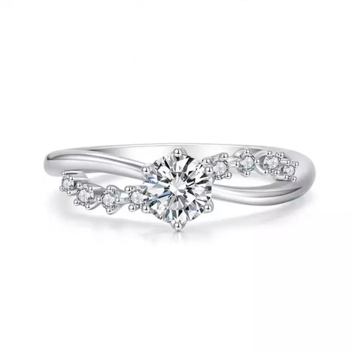 925 Sterling Silver Zircon Ring - cas7m