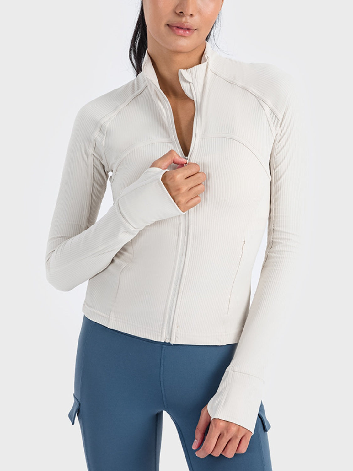 Millennia Zip-Up Long Sleeve Sports Jacket - cas7m