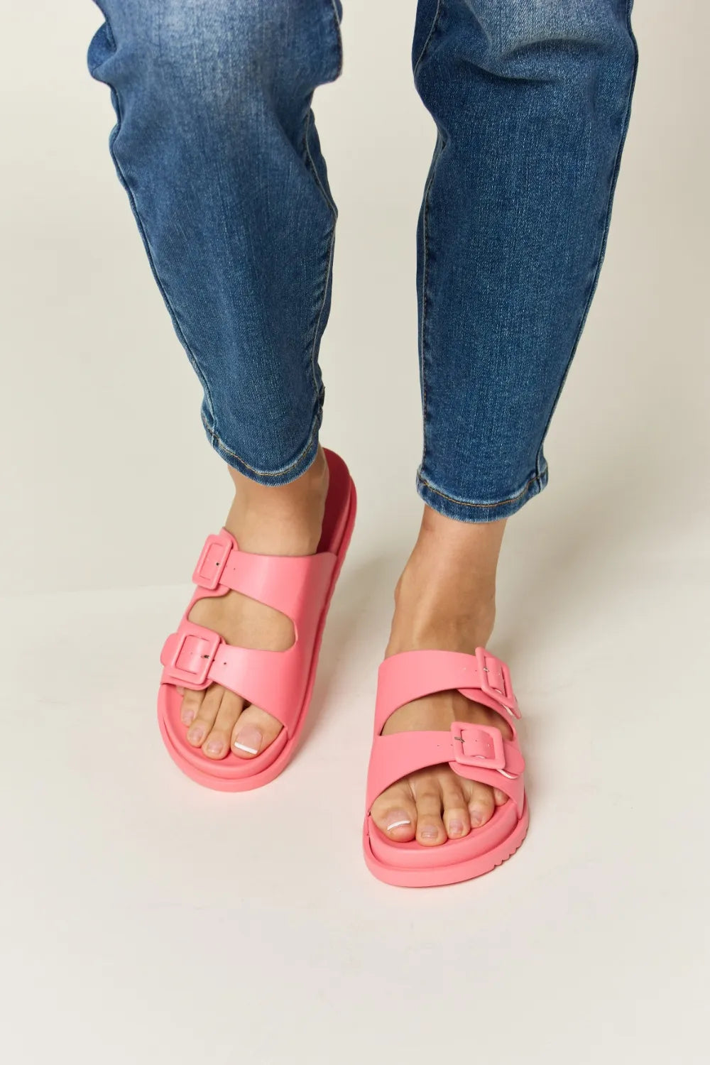 Legend Double Buckle Open Toe Sandals - cas7m