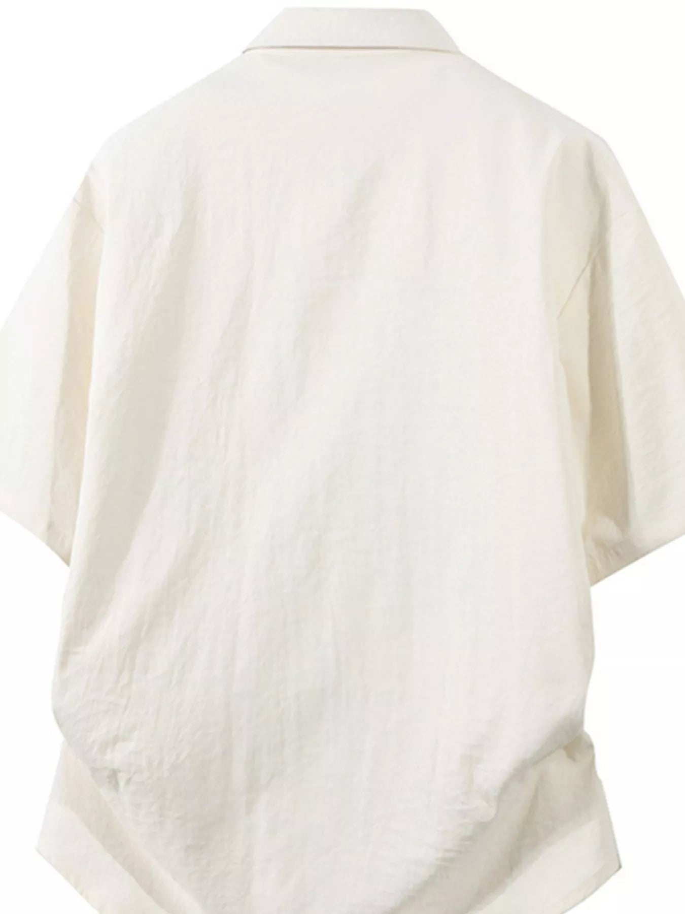 Men's Plus Size Casual Short Sleeve Button-Down Shirt - cas7m