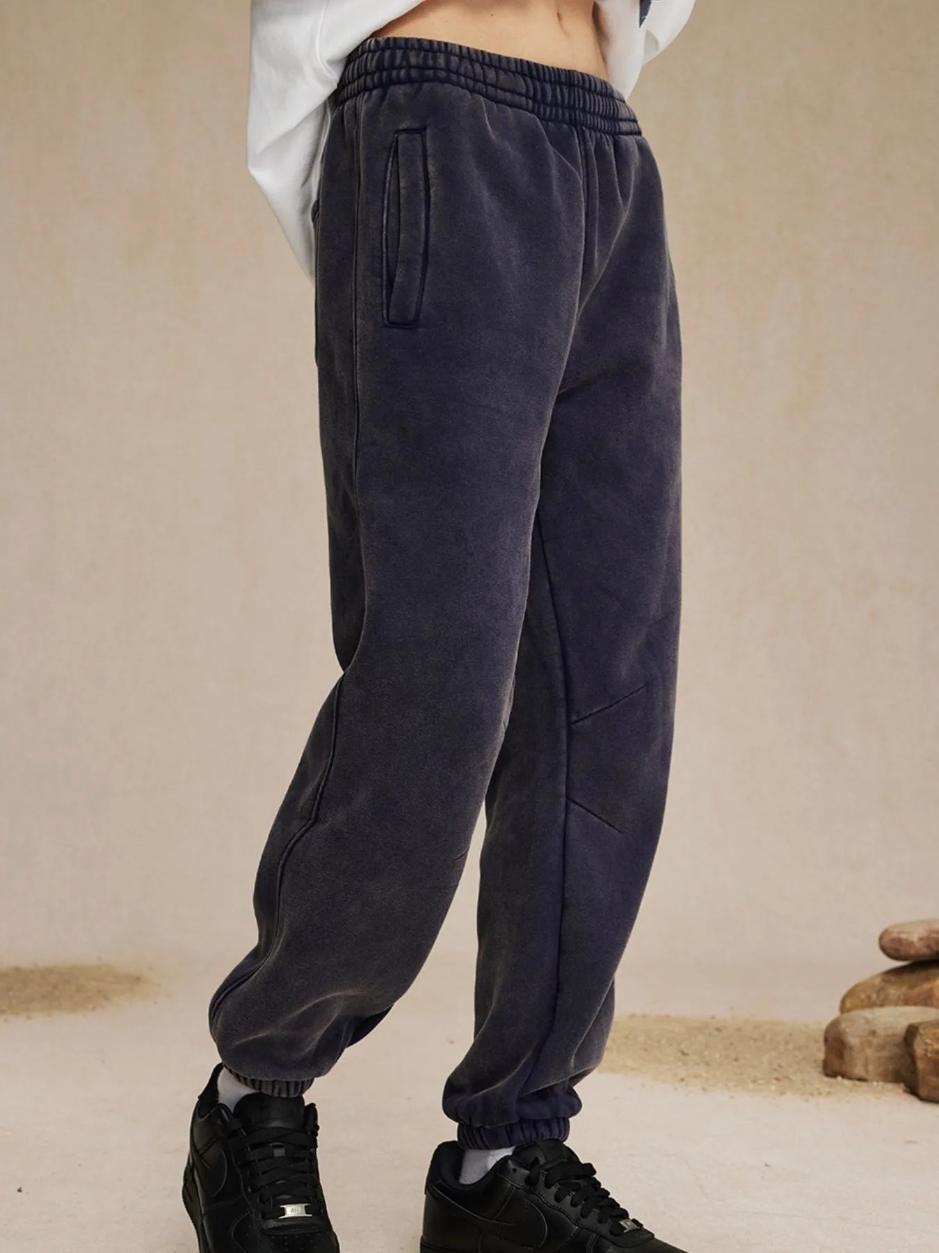 Men's Casual Elastic Waist Cotton Sweatpants - cas7m