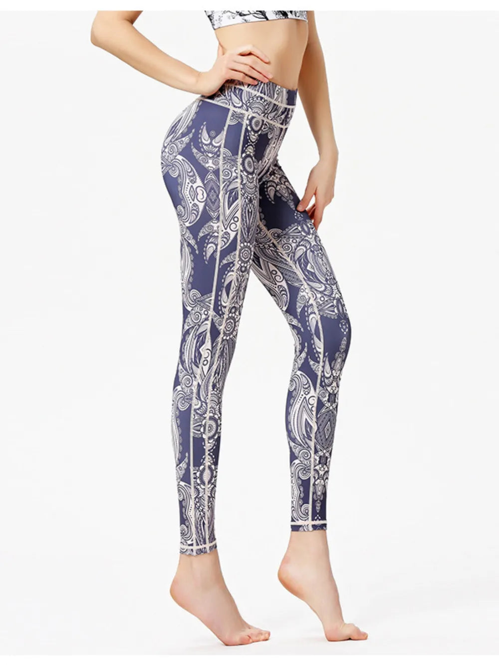 Ultra-Stretch Basic Yoga Pants - Polyester Spandex Blend - cas7m