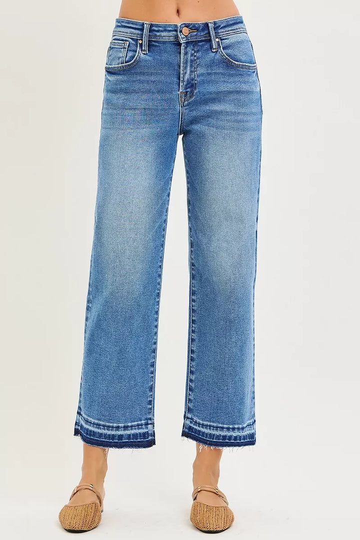 RISEN Full Size Slouchy Cropped  Boyfriend Jeans Plus Size - cas7m