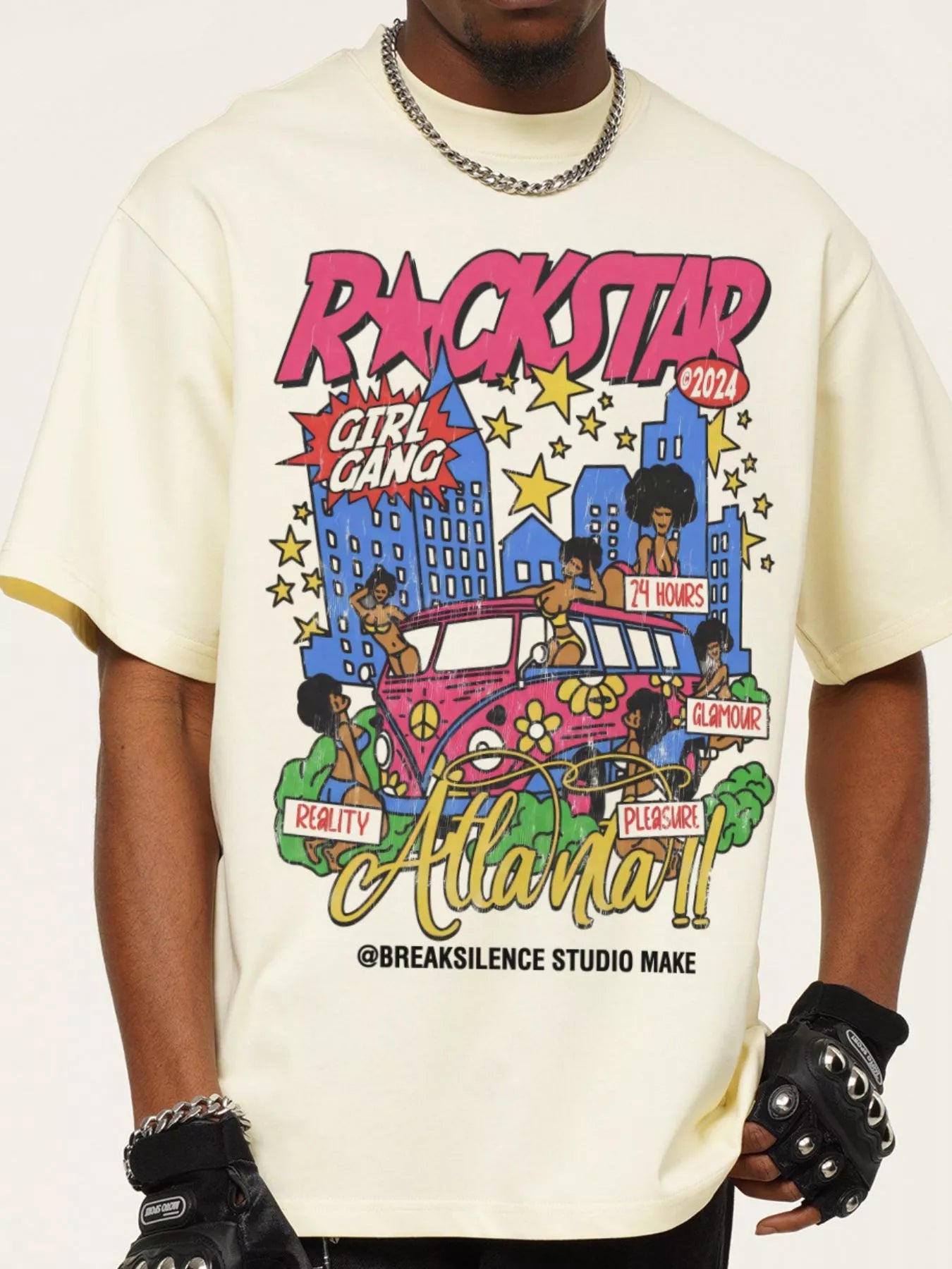 Men's Rockstar Graphic Short Sleeve T-Shirt - cas7m