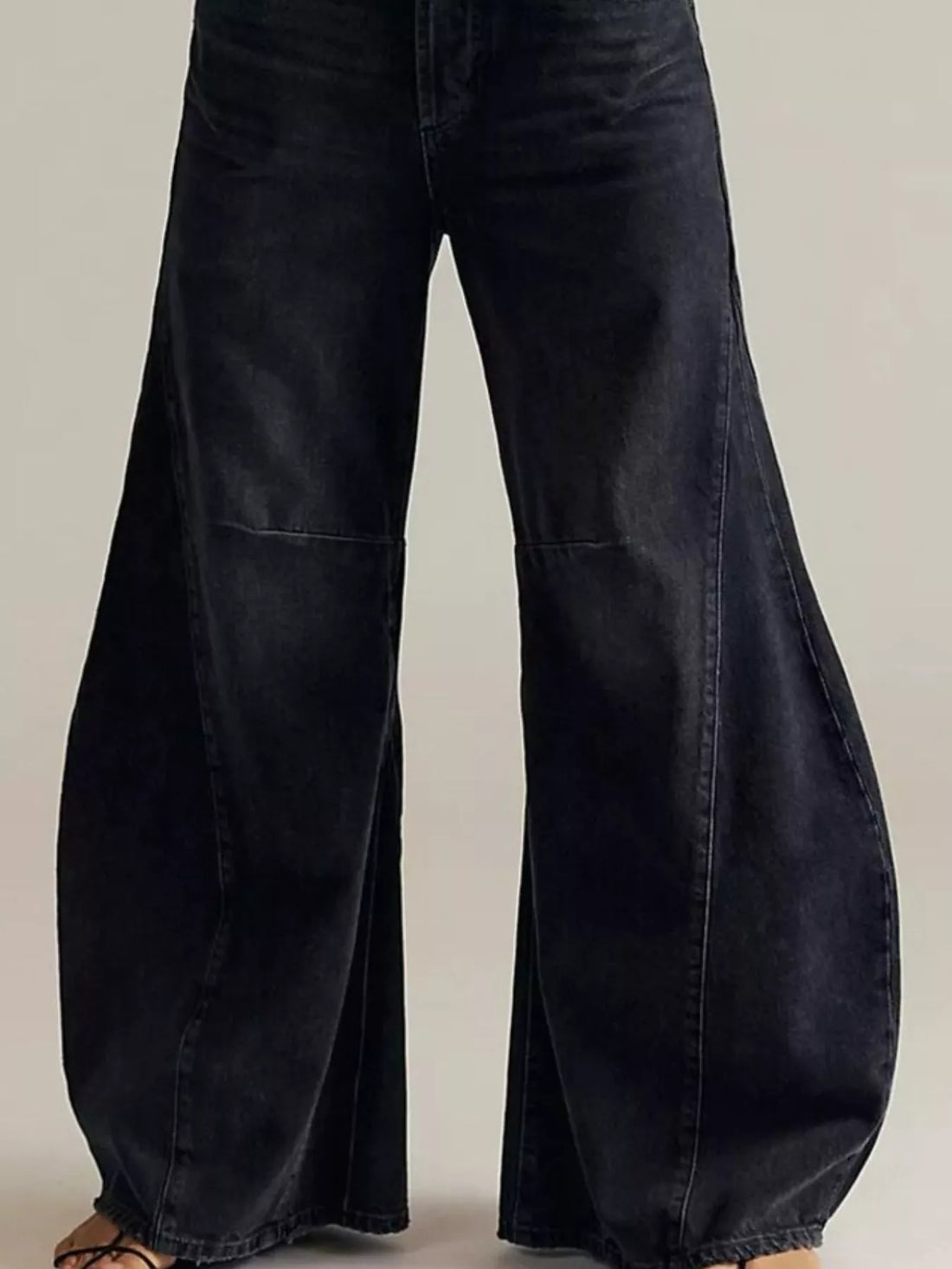 Washed Wide Leg Jeans - cas7m