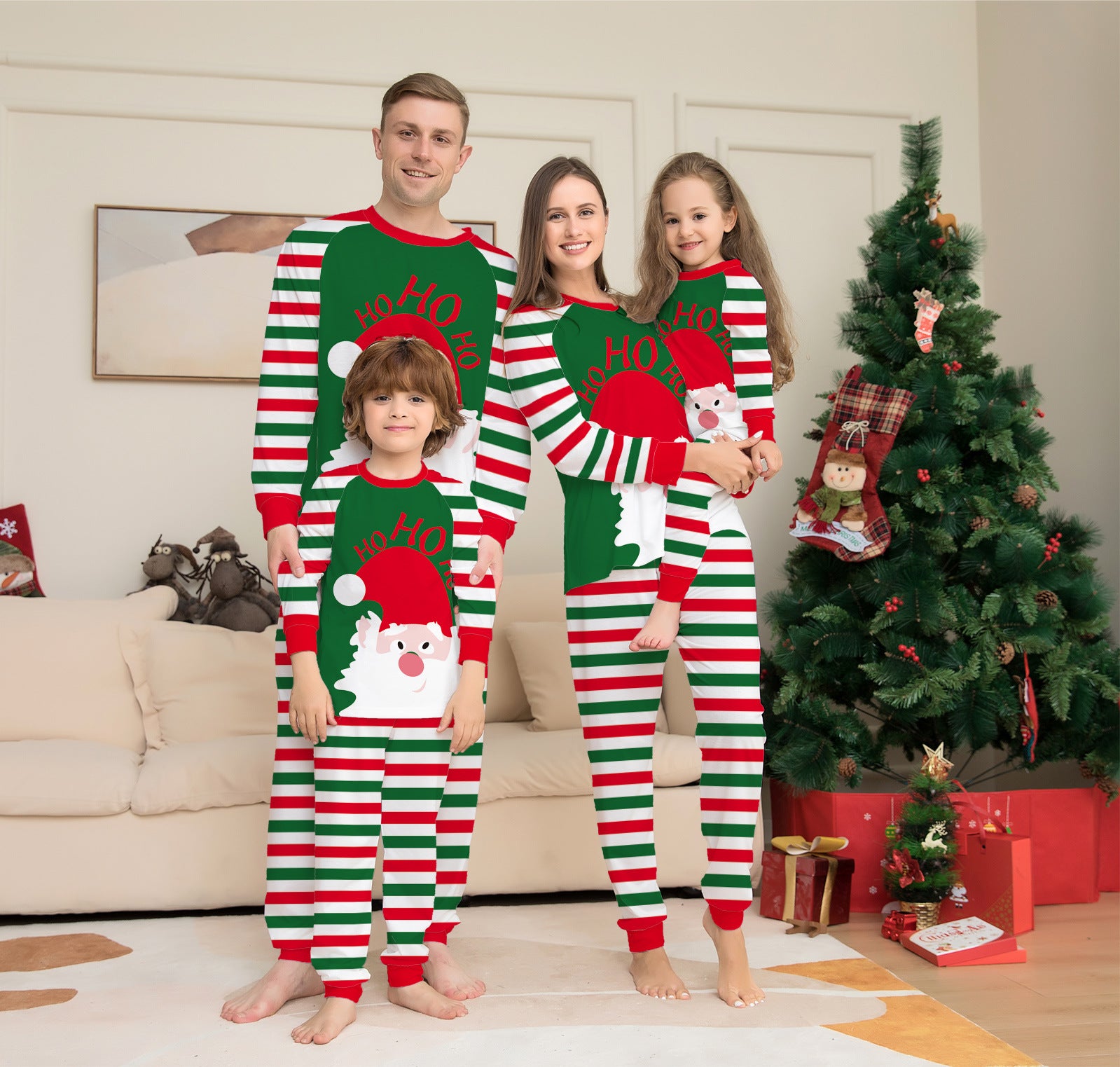 Charming Plaid Parent-Child Cotton Pajama Set - cas7m