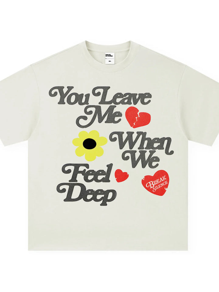 Men's Letter Graphic Round Neck T-Shirt - cas7m