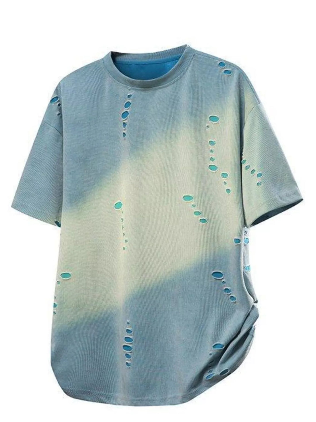 Men's Plus Size Gradient Round Neck T-Shirt - cas7m