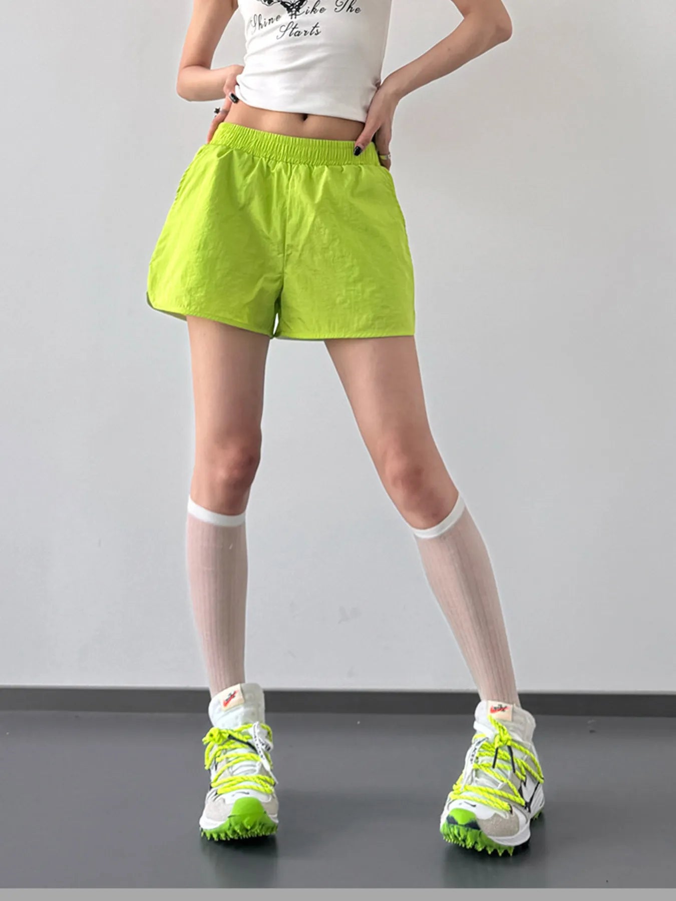 Elastic Waist Active Shorts - cas7m