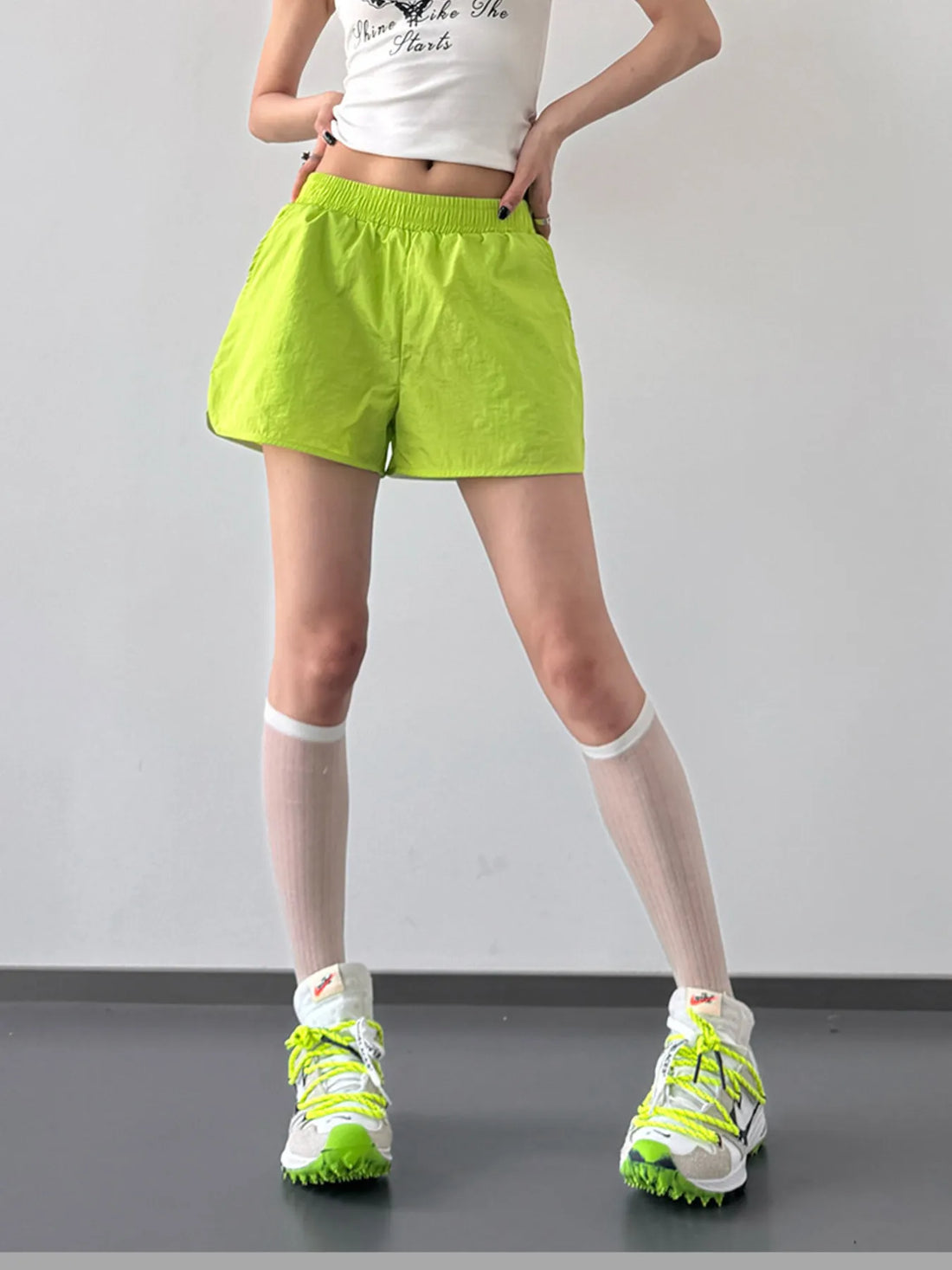 Elastic Waist Active Shorts - cas7m