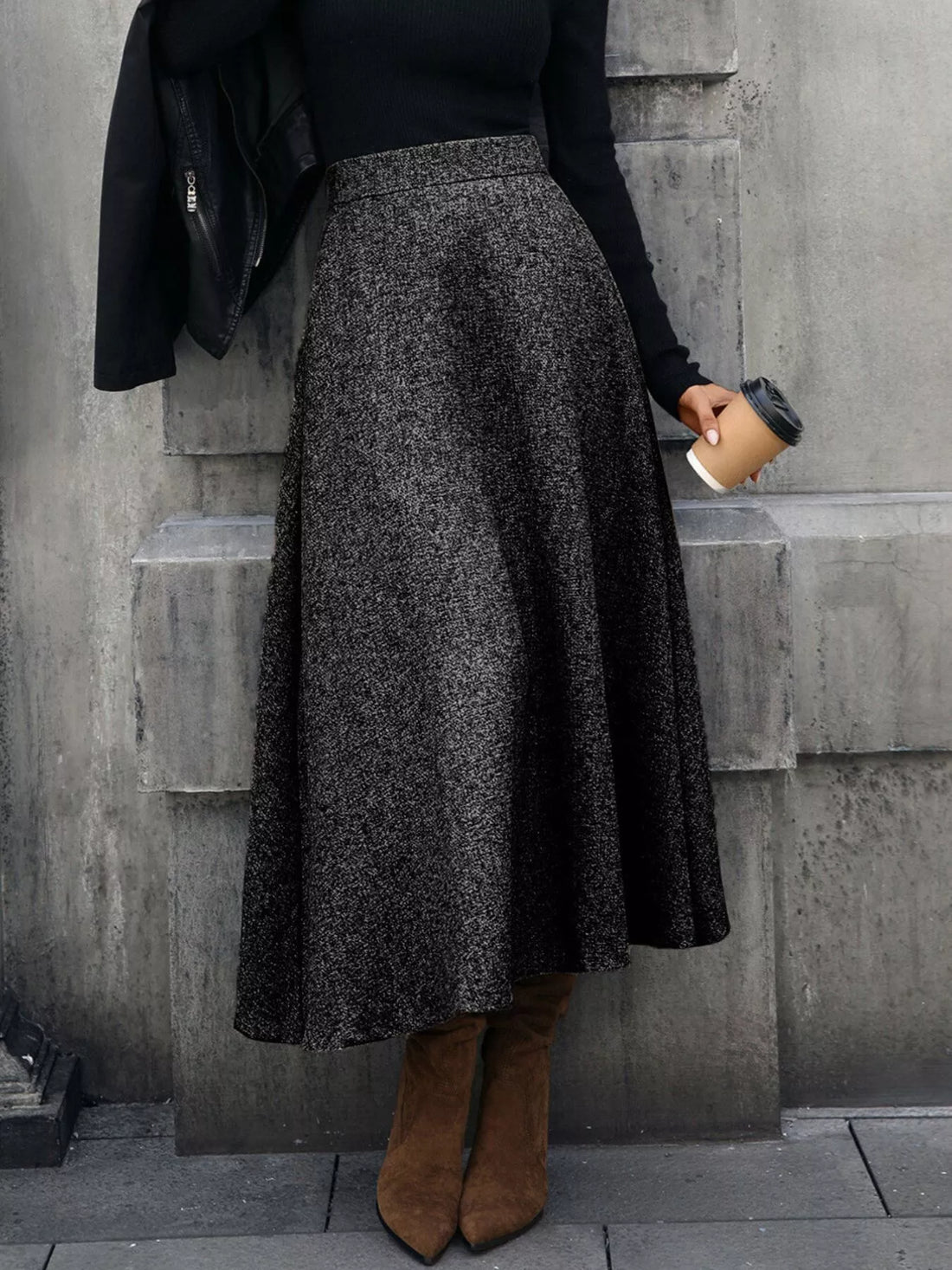 A-Line Midi Skirt - cas7m