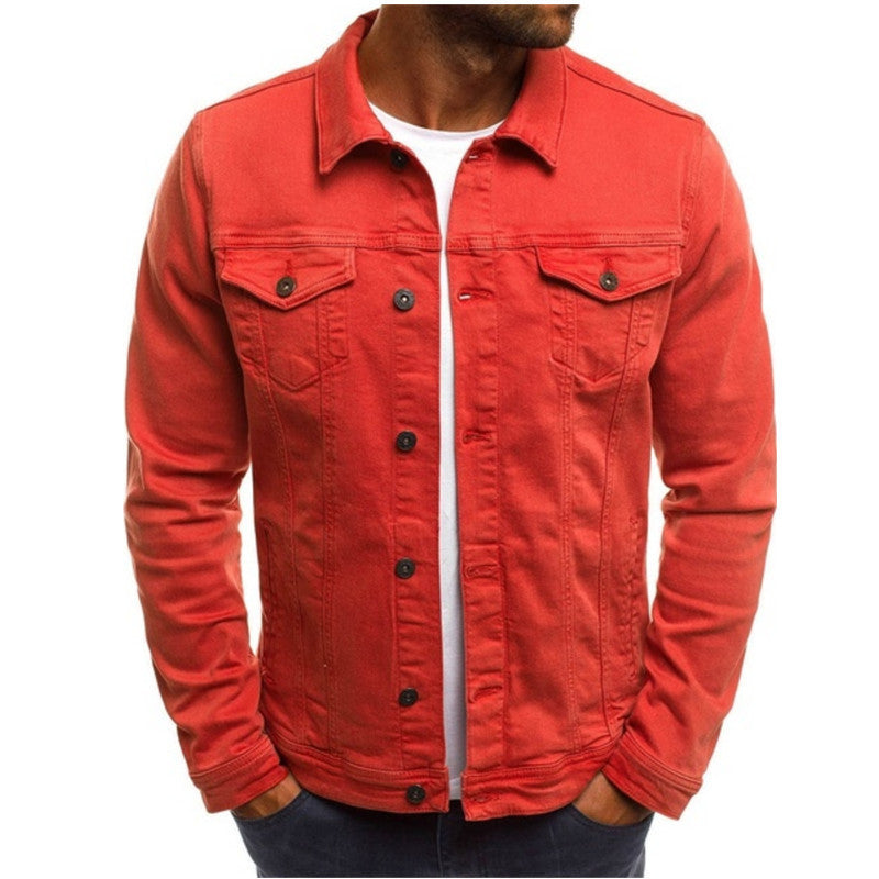 Casual Men Jacket Denim Button Shirt - cas7m