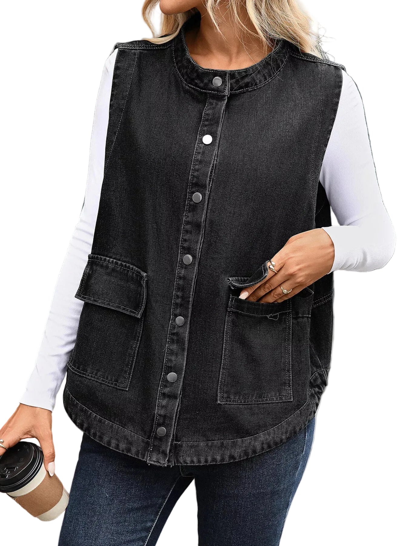 Rayon Buttoned Pocketed Top – Comfortable & Stylish - cas7m