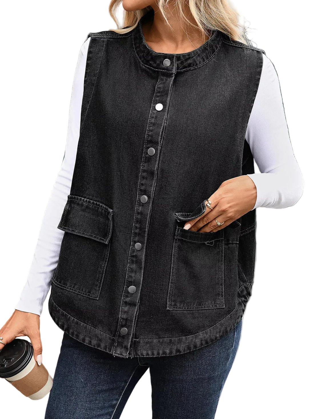 Rayon Buttoned Pocketed Top – Comfortable & Stylish - cas7m