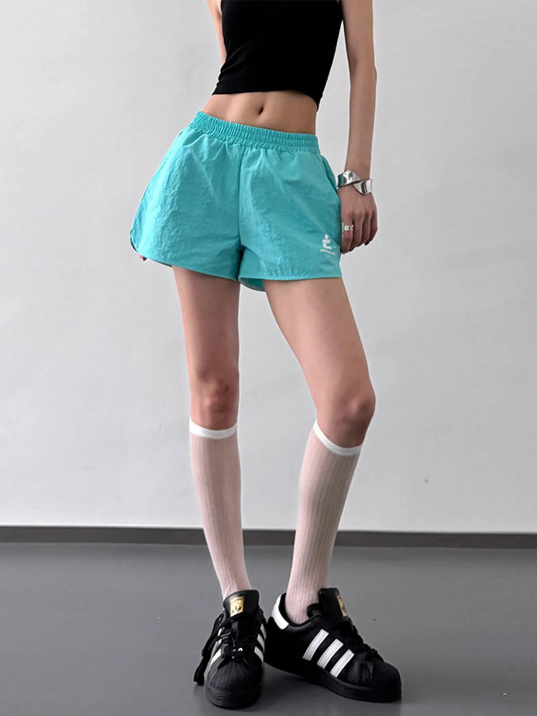Elastic Waist Shorts with Pockets - cas7m