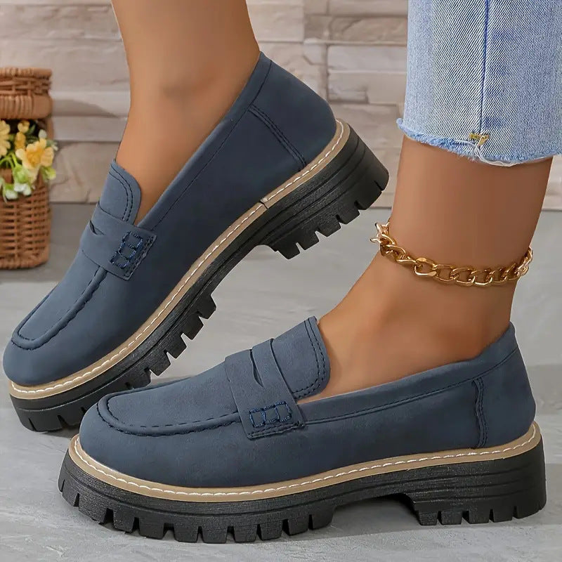 Fashion Flat Shoes Casual Matte British Style Women's Shoes - cas7m