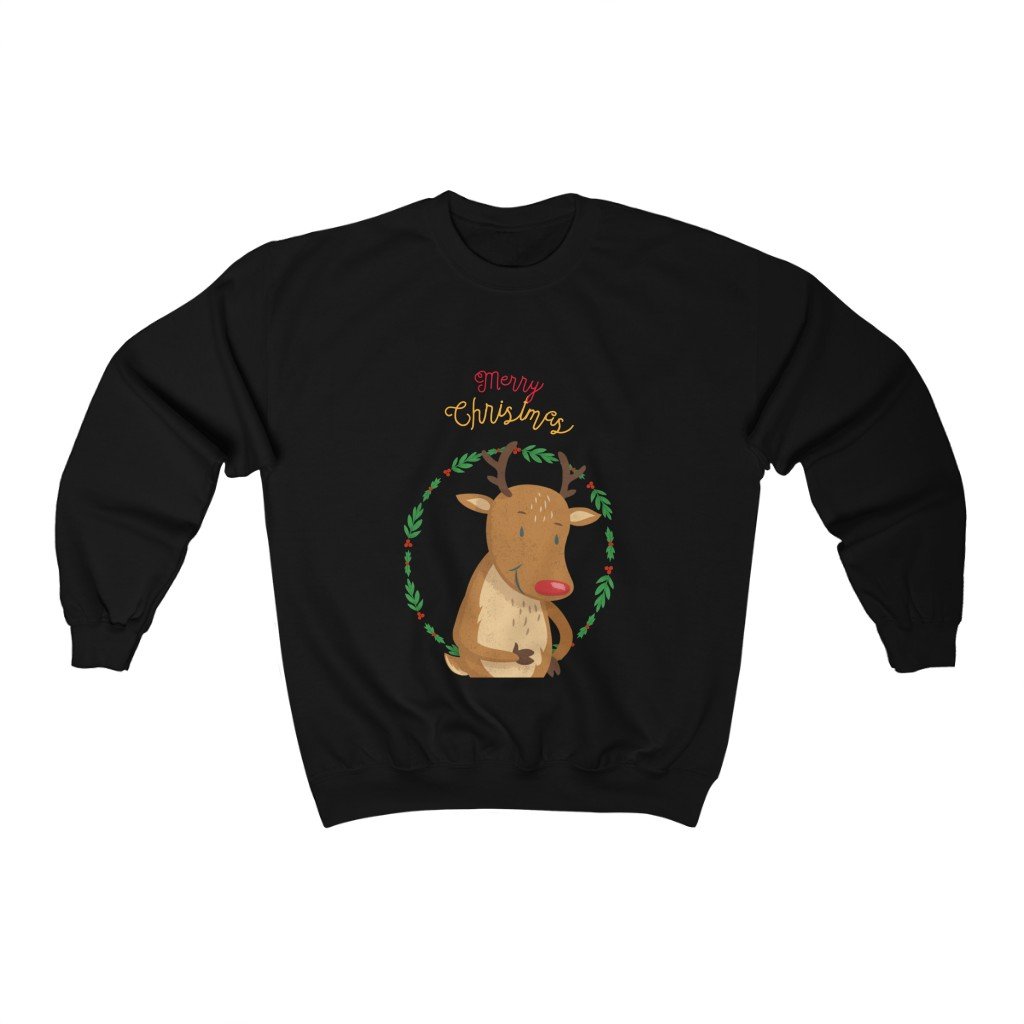 Womens Reindeer Crewneck Sweatshirt - cas7m