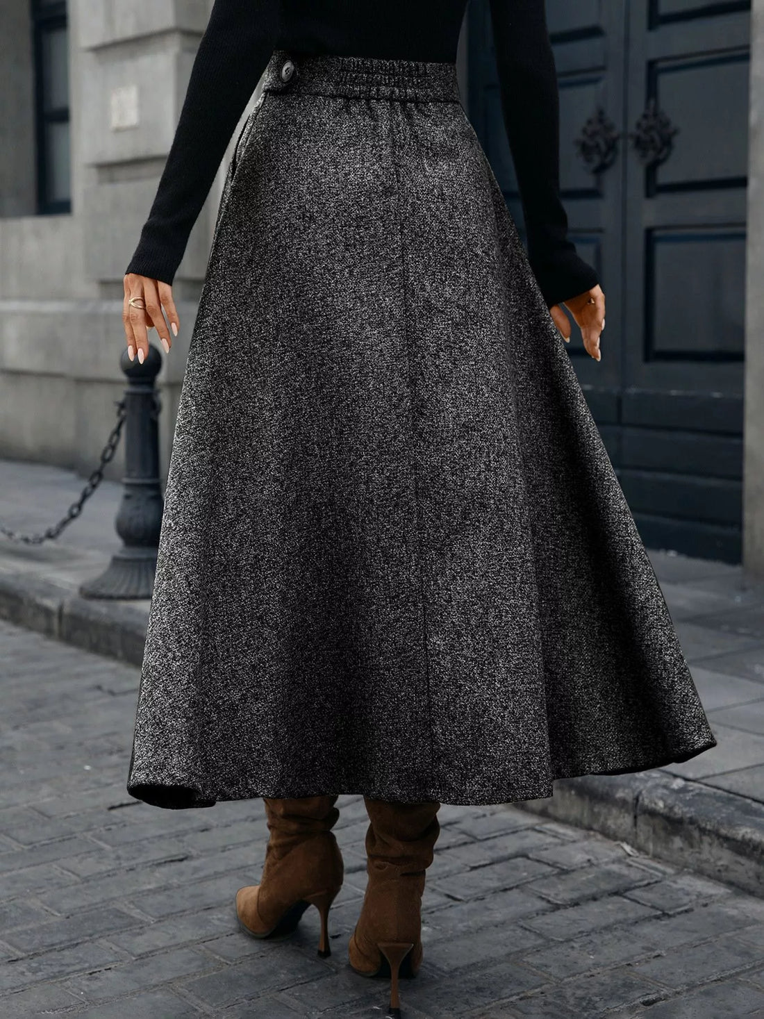 A-Line Midi Skirt - cas7m