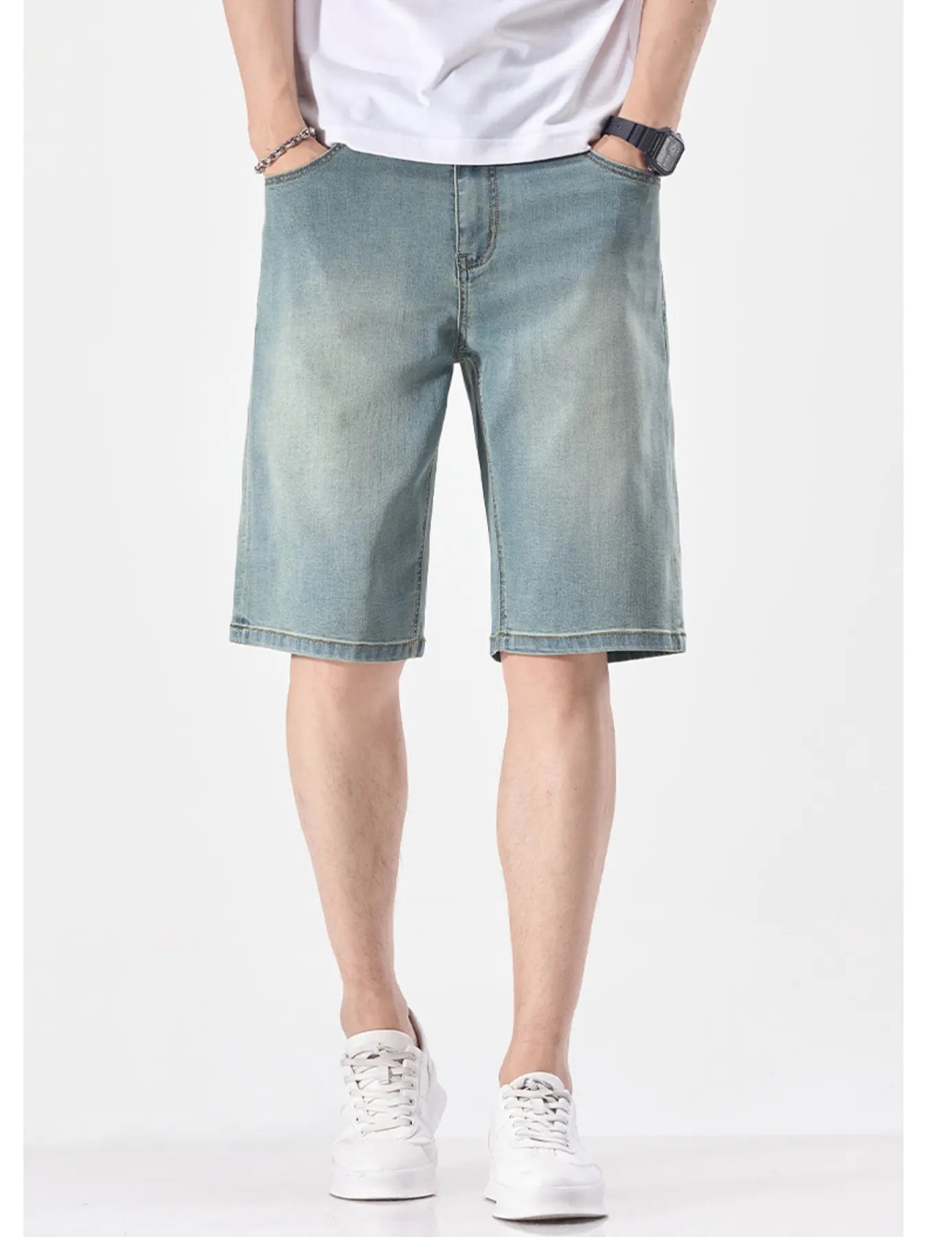 Men's Wash Casual Denim Shorts - cas7m