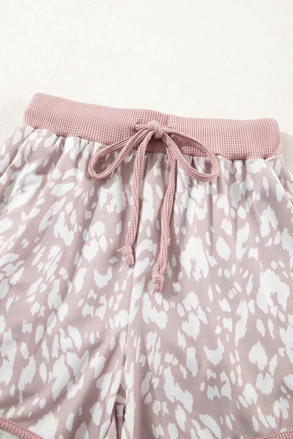 Abstract Print Drawstring Casual Shorts - cas7m