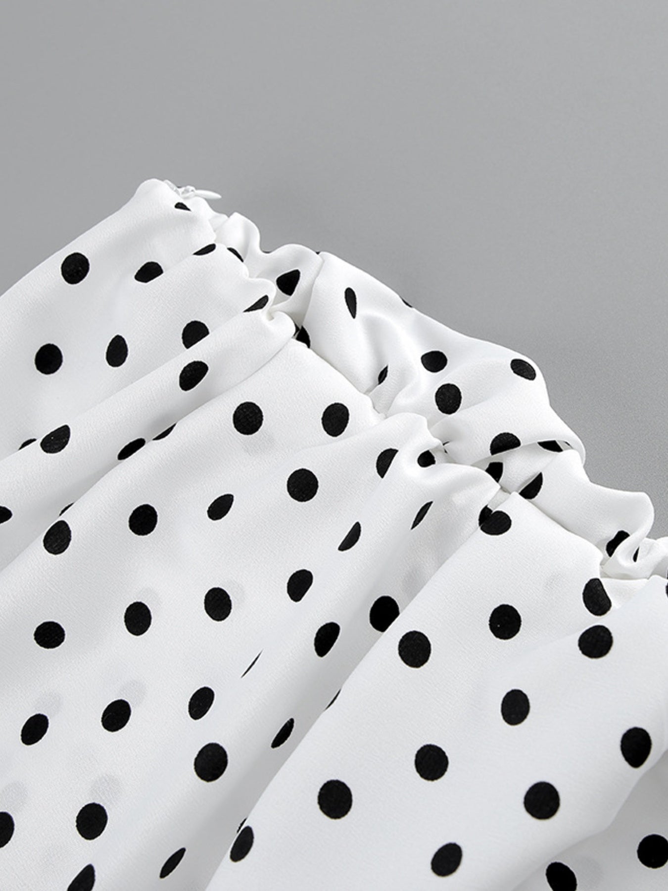 Polka Dot Ruffle Hem Maxi Skirt - cas7m